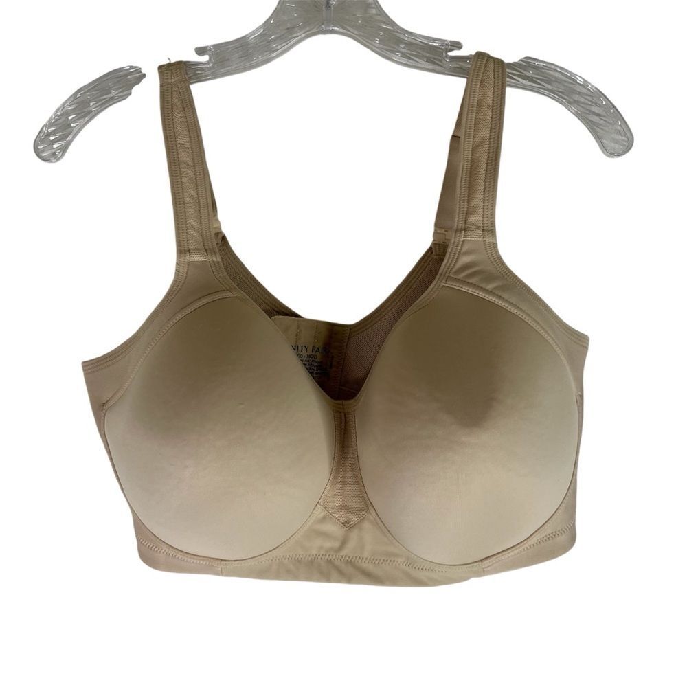 Vanity Fair Bra Women's Beige Tan Full Figure Wirefree Sport Style 71500 38DD